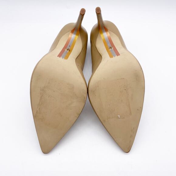 Sam Edelman Women's Hazel Pointed Toe Pump Pointed Toe Nude Leather Size 9 - Picture 12 of 12